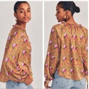Loveshackfancy Manchester floral top small. Worn once EXCELLENT CONDITION